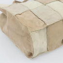 CHANEL Tote Bag Suede Beige CC Auth bs36562-16