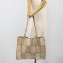 CHANEL Tote Bag Suede Beige CC Auth bs36562-21