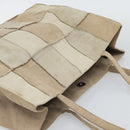 CHANEL Tote Bag Suede Beige CC Auth bs36562-6