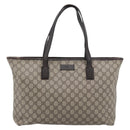 GUCCI GG Supreme Tote Bag PVC Beige 181084 Auth bs36565-2