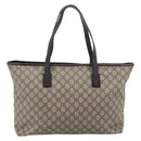 GUCCI GG Supreme Tote Bag PVC Beige 181084 Auth bs36565-3