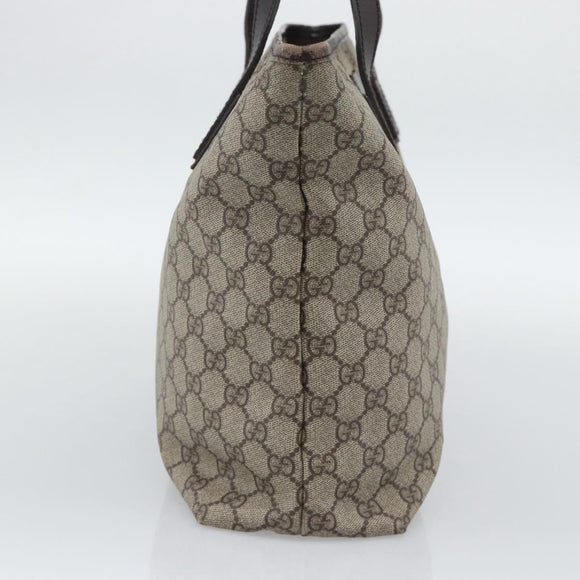 GUCCI GG Supreme Tote Bag PVC Beige 181084 Auth bs36565
