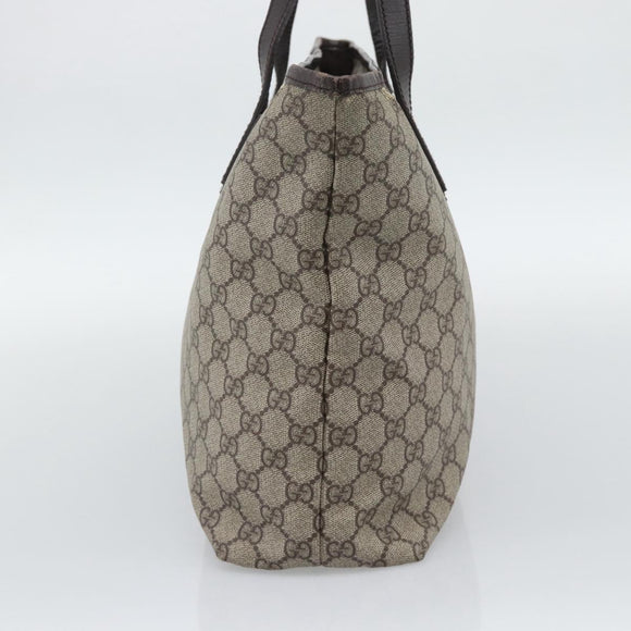 GUCCI GG Supreme Tote Bag PVC Beige 181084 Auth bs36565