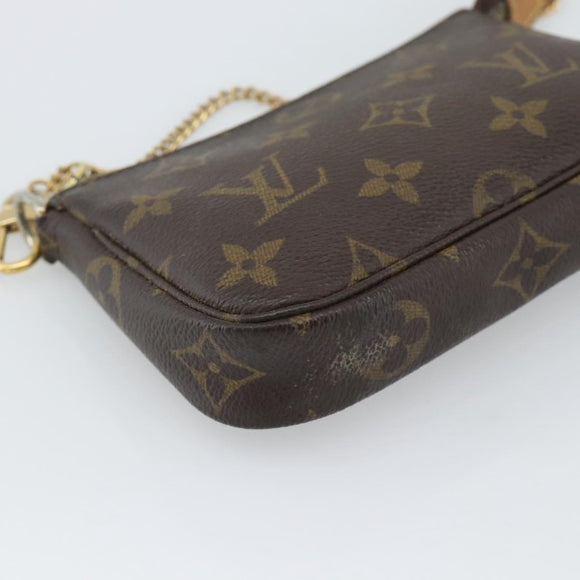 LOUIS VUITTON Monogram Mini Pochette Accessoires Pouch N41667 LV Auth bs36566