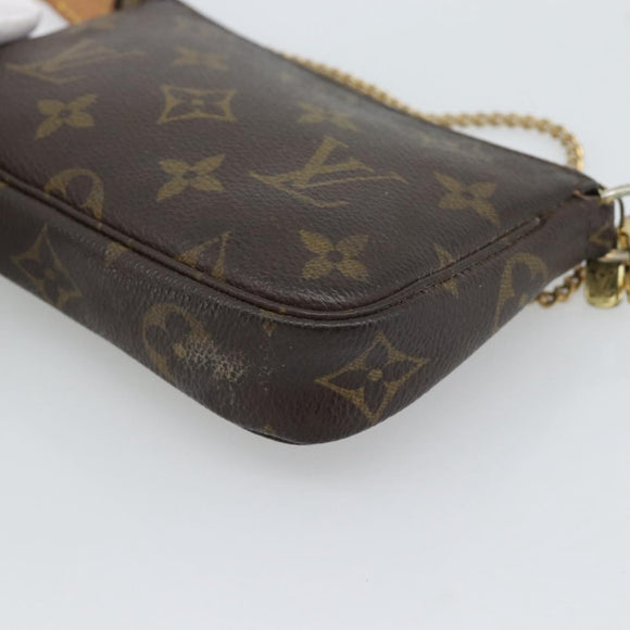 LOUIS VUITTON Monogram Mini Pochette Accessoires Pouch N41667 LV Auth bs36566