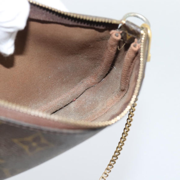 LOUIS VUITTON Monogram Mini Pochette Accessoires Pouch N41667 LV Auth bs36566