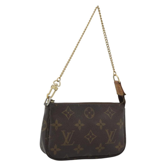 LOUIS VUITTON Monogram Mini Pochette Accessoires Pouch N41667 LV Auth bs36566