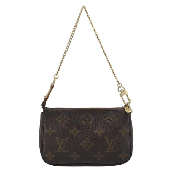LOUIS VUITTON Monogram Mini Pochette Accessoires Pouch N41667 LV Auth bs36566