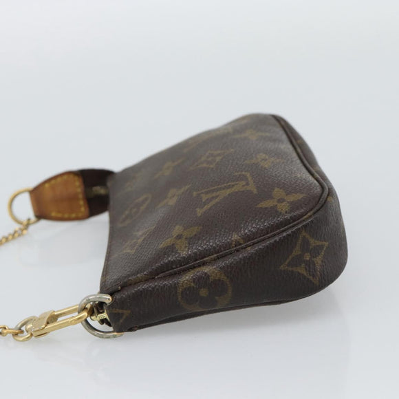 LOUIS VUITTON Monogram Mini Pochette Accessoires Pouch N41667 LV Auth bs36566