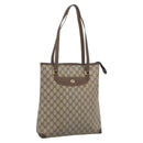 GUCCI GG Supreme Web Sherry Line Tote Bag PVC Beige Gold 89 02 905 Auth bs36567-1