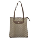 GUCCI GG Supreme Web Sherry Line Tote Bag PVC Beige Gold 89 02 905 Auth bs36567-2