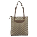 GUCCI GG Supreme Web Sherry Line Tote Bag PVC Beige Gold 89 02 905 Auth bs36567-3