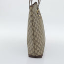 GUCCI GG Supreme Web Sherry Line Tote Bag PVC Beige Gold 89 02 905 Auth bs36567-4