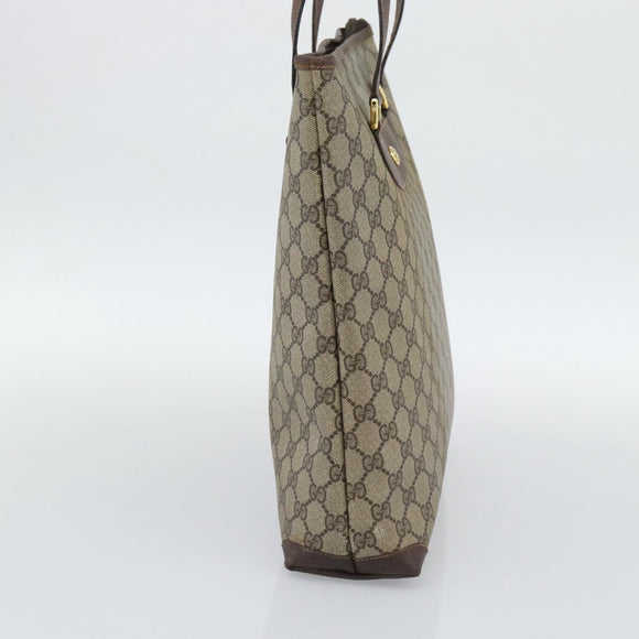 GUCCI GG Supreme Web Sherry Line Tote Bag PVC Beige Gold 89 02 905 Auth bs36567