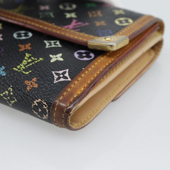 LOUIS VUITTON Multicolor Porte Monnaie Billets Cartes Credit M92984 Auth bs36569