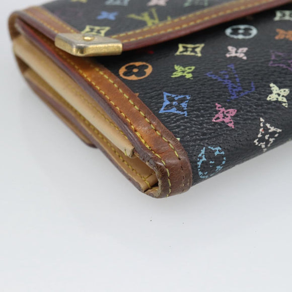 LOUIS VUITTON Multicolor Porte Monnaie Billets Cartes Credit M92984 Auth bs36569