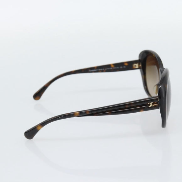 CHANEL Sunglasses plastic Brown CC Auth bs36570
