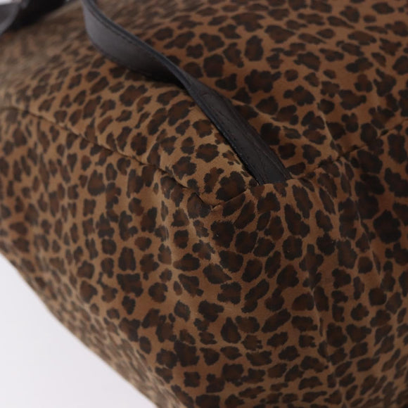 BOTTEGA VENETA Backpack Nylon Brown Gold Auth bs36573