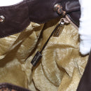 BOTTEGA VENETA Backpack Nylon Brown Gold Auth bs36573-20
