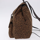 BOTTEGA VENETA Backpack Nylon Brown Gold Auth bs36573-4
