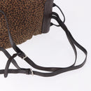BOTTEGA VENETA Backpack Nylon Brown Gold Auth bs36573-9