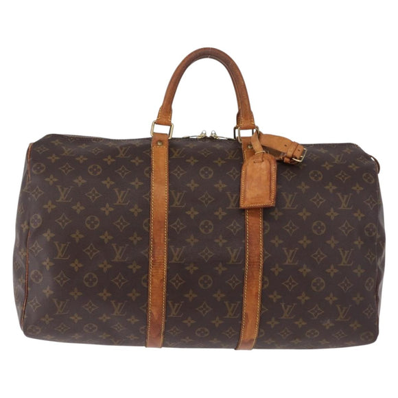 LOUIS VUITTON Monogram Keepall 50 Boston Bag M41426 LV Auth bs36575