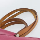 HERMES Kabak Elan PM Hand Bag Canvas Pink Auth bs36581-10