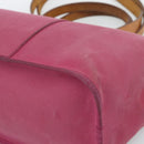 HERMES Kabak Elan PM Hand Bag Canvas Pink Auth bs36581-12