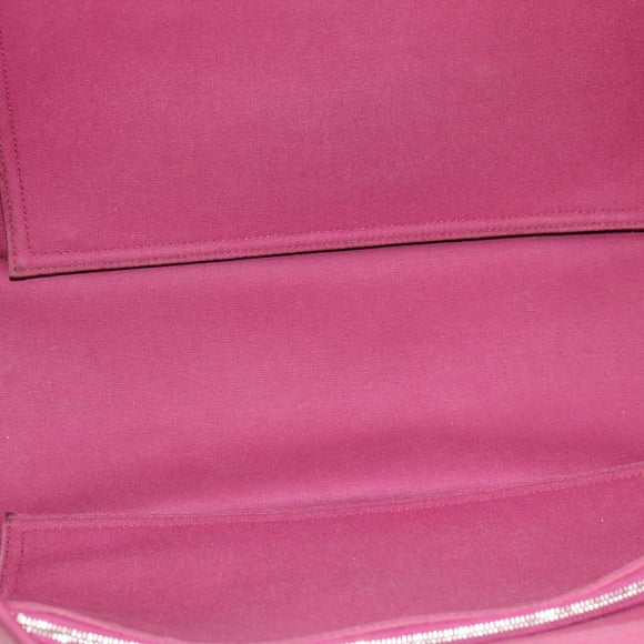 HERMES Kabak Elan PM Hand Bag Canvas Pink Auth bs36581