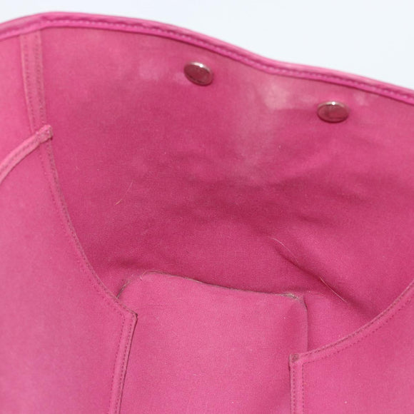 HERMES Kabak Elan PM Hand Bag Canvas Pink Auth bs36581
