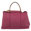 HERMES Kabak Elan PM Hand Bag Canvas Pink Auth bs36581-3