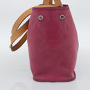 HERMES Kabak Elan PM Hand Bag Canvas Pink Auth bs36581-5