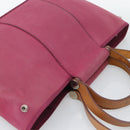 HERMES Kabak Elan PM Hand Bag Canvas Pink Auth bs36581-6