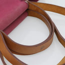 HERMES Kabak Elan PM Hand Bag Canvas Pink Auth bs36581-7