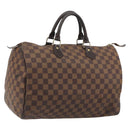LOUIS VUITTON Damier Ebene Speedy 35 Hand Bag N41363 LV Auth bs36583-1