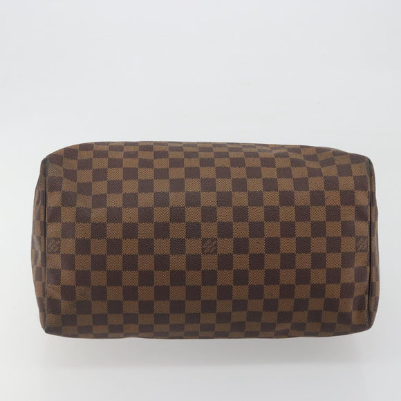 LOUIS VUITTON Damier Ebene Speedy 35 Hand Bag N41363 LV Auth bs36583