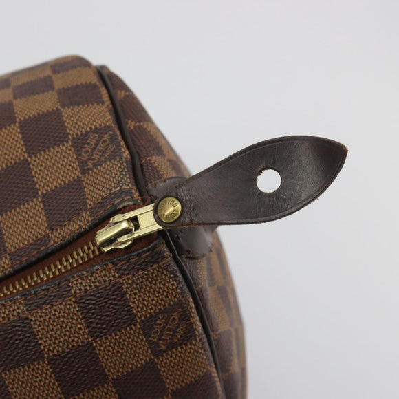 LOUIS VUITTON Damier Ebene Speedy 35 Hand Bag N41363 LV Auth bs36583