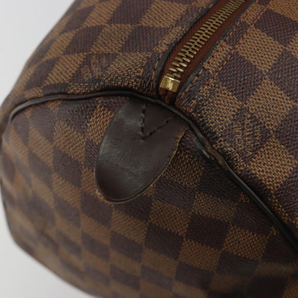 LOUIS VUITTON Damier Ebene Speedy 35 Hand Bag N41363 LV Auth bs36583