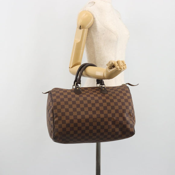 LOUIS VUITTON Damier Ebene Speedy 35 Hand Bag N41363 LV Auth bs36583