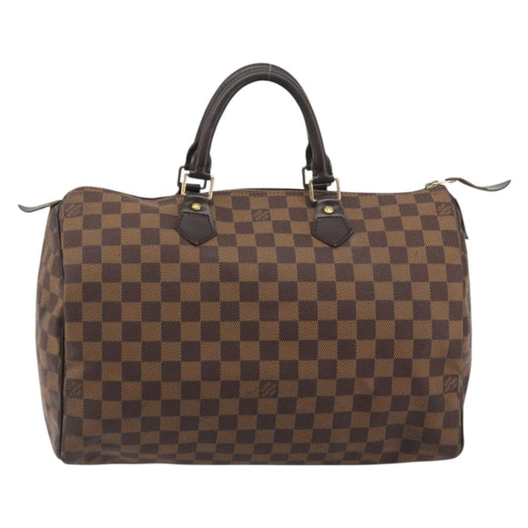 LOUIS VUITTON Damier Ebene Speedy 35 Hand Bag N41363 LV Auth bs36583
