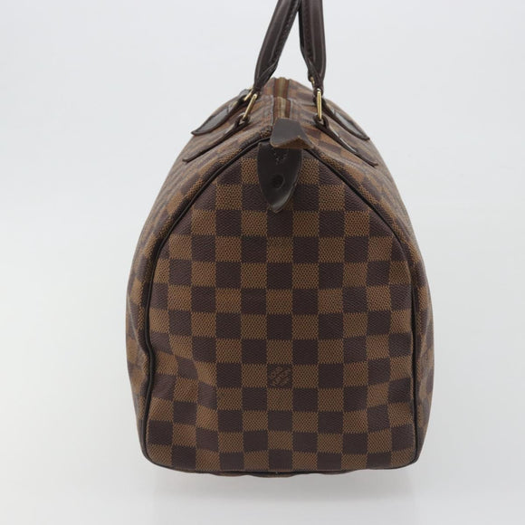 LOUIS VUITTON Damier Ebene Speedy 35 Hand Bag N41363 LV Auth bs36583