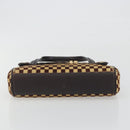 LOUIS VUITTON Damie Sovage Lion Hand Bag Black M92131 LV Auth bs36584-6