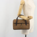 LOUIS VUITTON Damie Sovage Lion Hand Bag Black M92131 LV Auth bs36584-25