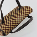 LOUIS VUITTON Damie Sovage Lion Hand Bag Black M92131 LV Auth bs36584-7