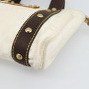 LOUIS VUITTON Antigua Cabas PM Tote Bag White Brown M40036 LV Auth bs36588-10