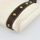 LOUIS VUITTON Antigua Cabas PM Tote Bag White Brown M40036 LV Auth bs36588-12