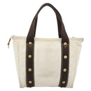 LOUIS VUITTON Antigua Cabas PM Tote Bag White Brown M40036 LV Auth bs36588-3