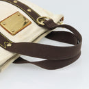 LOUIS VUITTON Antigua Cabas PM Tote Bag White Brown M40036 LV Auth bs36588-7