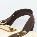 LOUIS VUITTON Antigua Cabas PM Tote Bag White Brown M40036 LV Auth bs36588-8