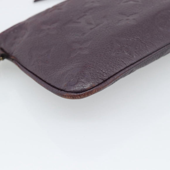 LOUIS VUITTON Monogram Empreinte Citadine PM Pouch Purple LV Auth bs36589